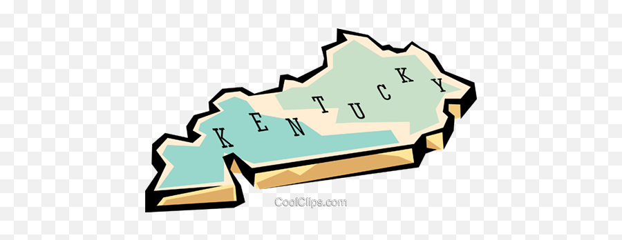Kentucky State Map Royalty Free Vector - Cool Map Of Kentucky Emoji,Kentucky Clipart