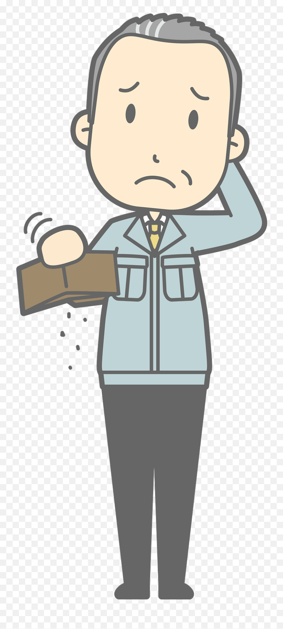 Businessman Has No Money Clipart - Empty Cartoon Wallet Png Emoji,No Money Png