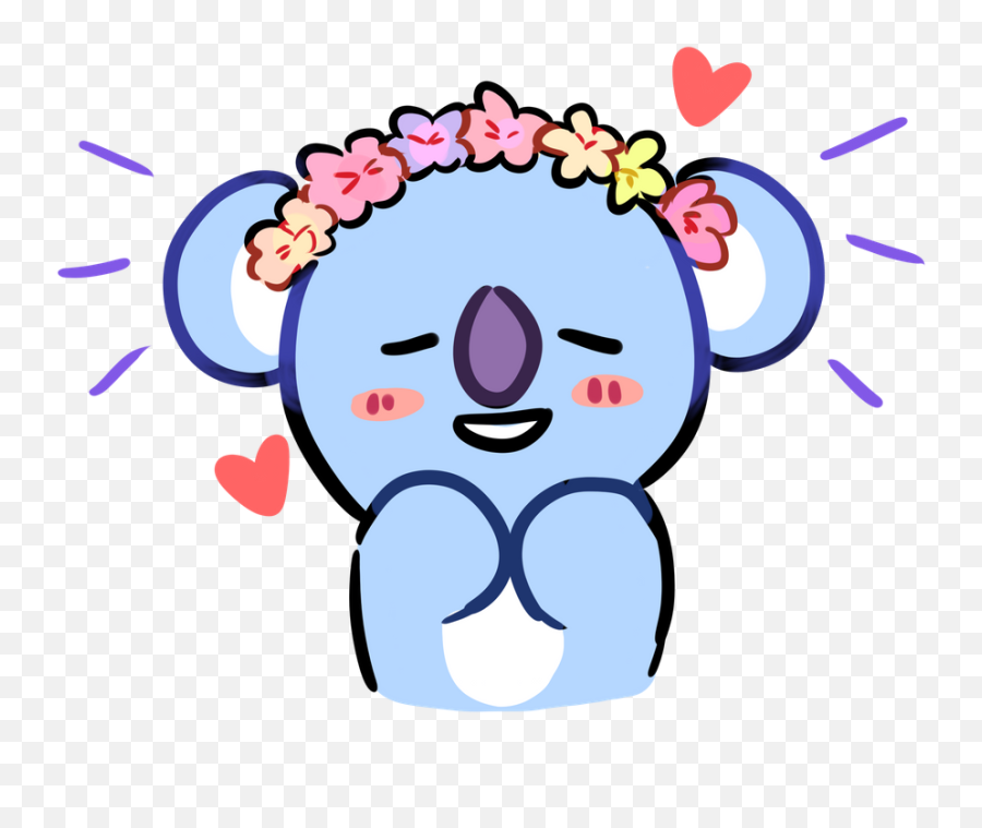 Koala Emoji Transparent Flower Headband - Peepsburgh,Flower Crown Clipart