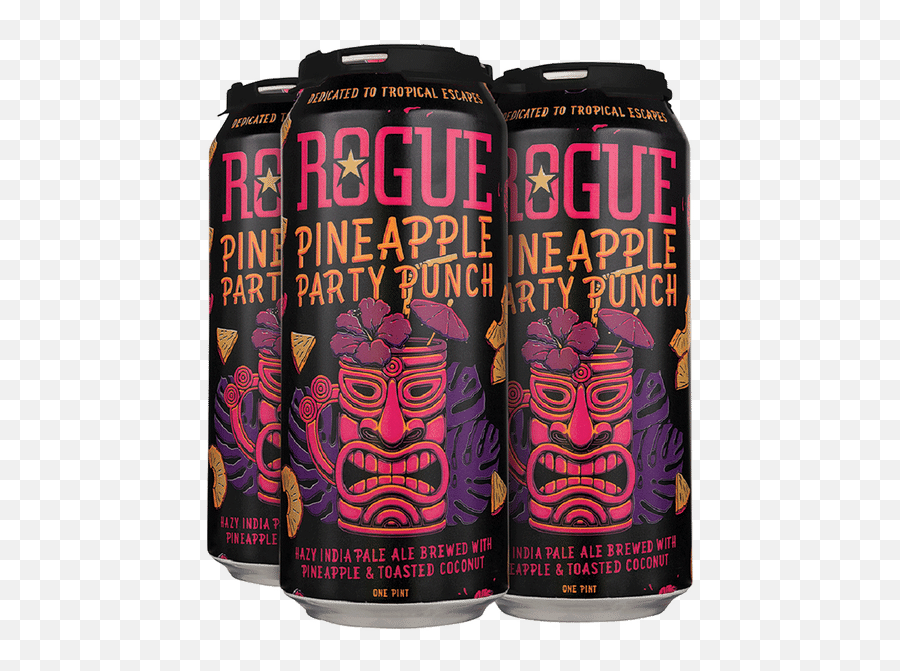 Rogue - Pineapple Party Punch 4pk Cans Emoji,Rogue Energy Png