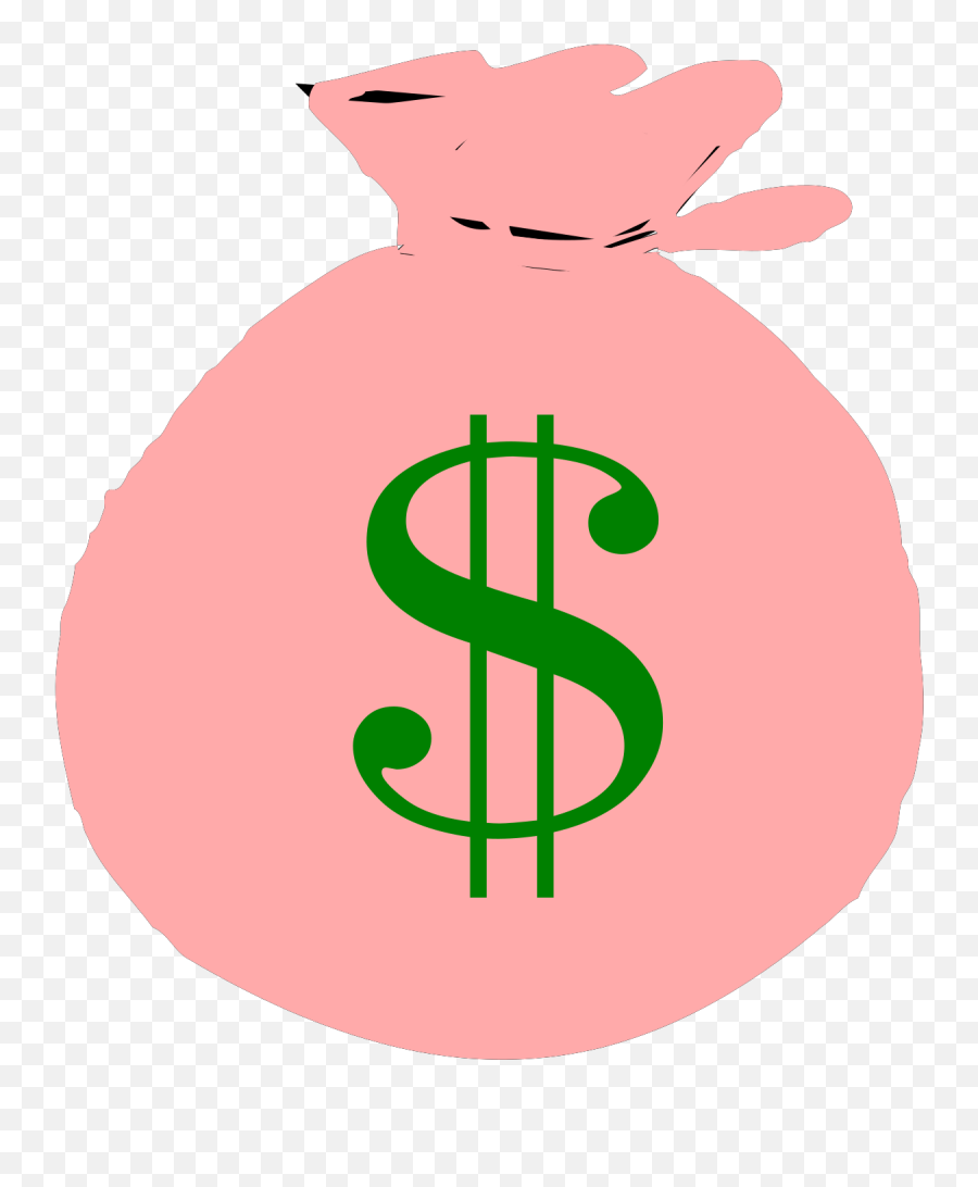 Pink Money Bag Clip Art - Pink Money Bag Clipart Emoji,Money Bag Clipart