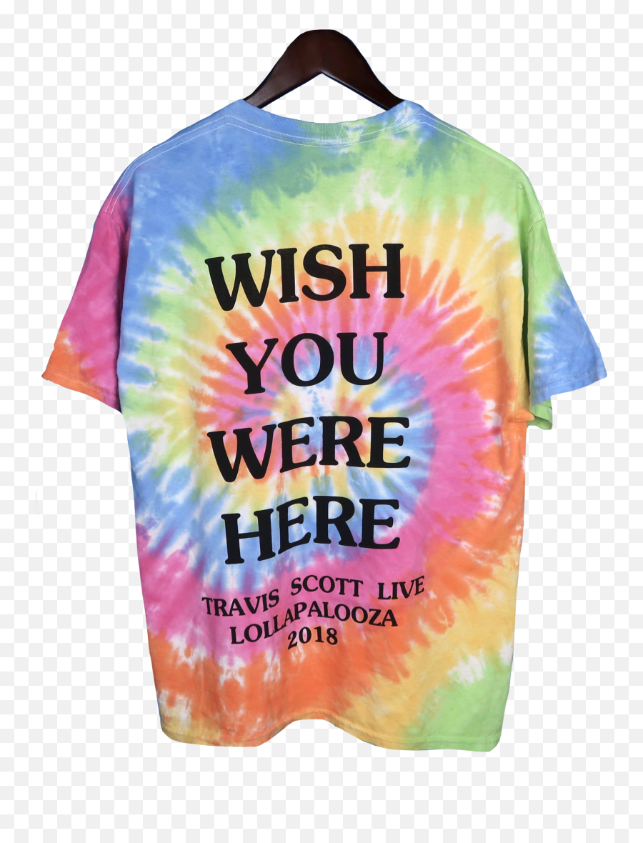 Download Hd Travis Scott Lollapalooza Astroworld Tie Dye T - Short Sleeve Emoji,Travis Scott Png