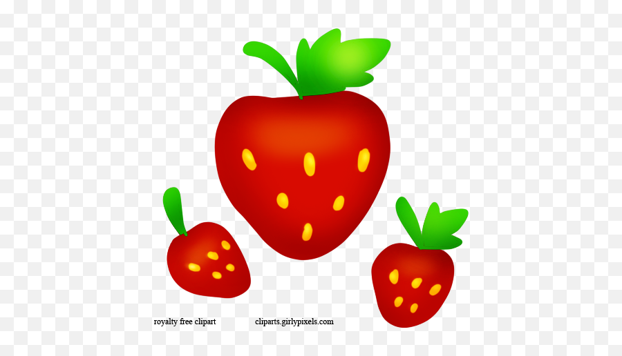 Easy Strawberry Clipart Transparent Png - Clip Art For Sizes Emoji,Strawberry Clipart