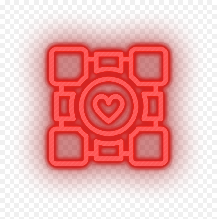 Logo Companion Cube Neon Sign - Video Games Led Neon Decor Coppa Labirinto Gio Ponti Emoji,Game Cube Logo