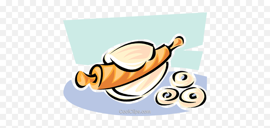 Dough And A Rolling Pin Royalty Free Vector Clip Art - Rolo De Massa Logo Emoji,Rolling Pin Clipart