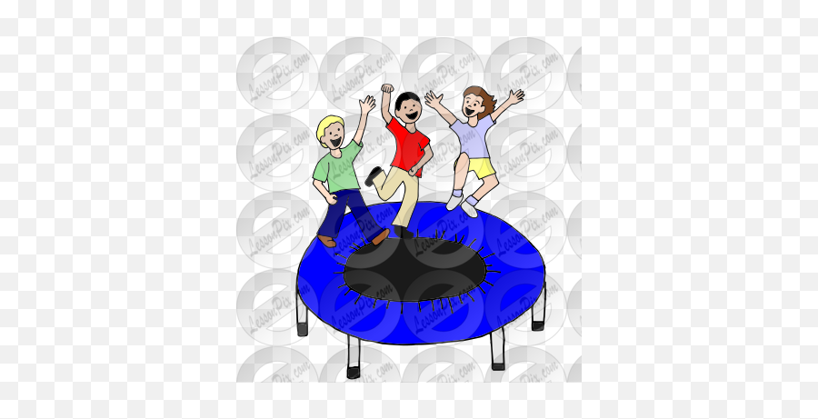 They Are Jumping Picture For Classroom Therapy Use - Great Trampoline Jump Emoji,Jumping Clipart