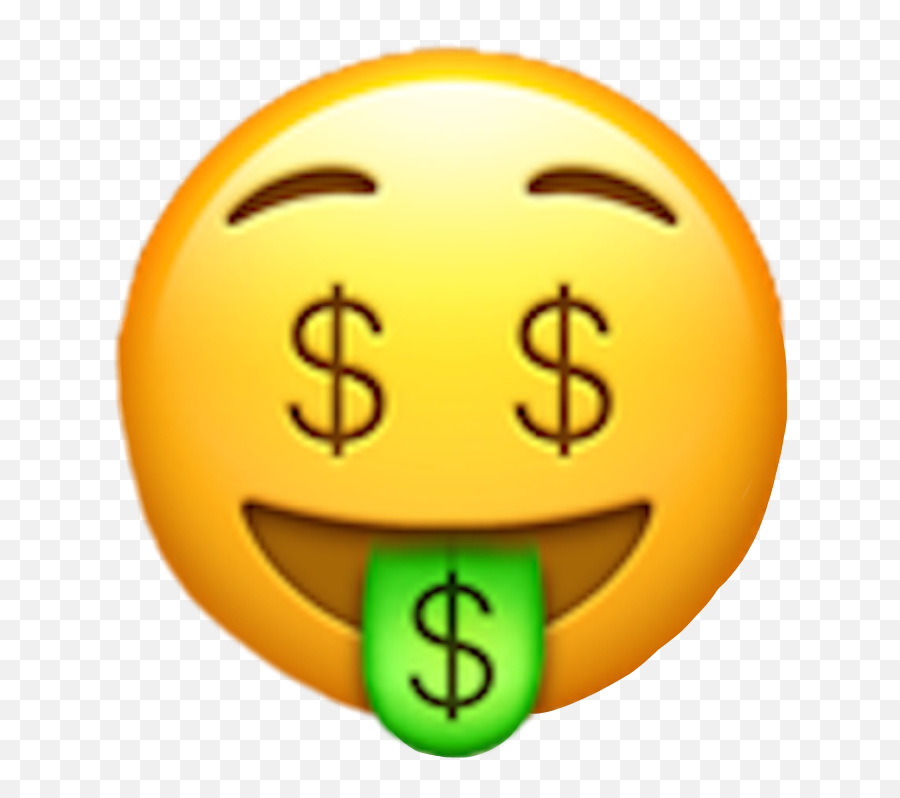 Emoji Face Yellow Cash Money Toung - Money Face Emoji,Money Emoji Png
