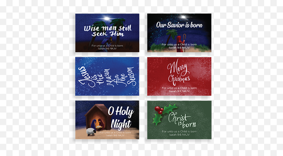 Christmas Spirit Pass Along Card Variety Pack Assortment Holiday Season Special - Isaiah9 6 7 Christmas Card Emoji,Christmas Logos