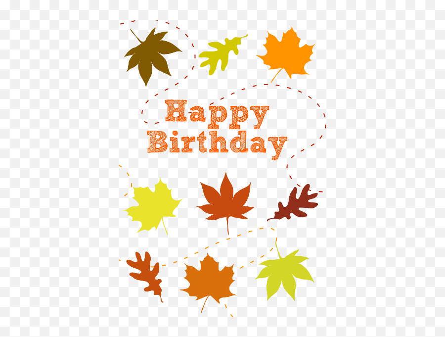 Nov Birthday - Clip Art Happy Birthday Fall Emoji,Birthday Clipart