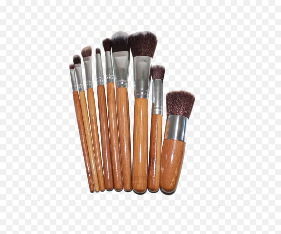 Makeup Brush Set Png Transparent Png - Bamboo Makeup Brushes Transparent Background Emoji,Makeup Brush Png