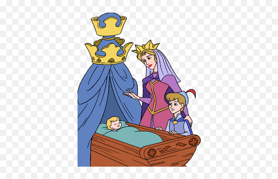 Sleeping Beautyu0027s Kings And Queen Clip Art Disney Clip Art - Sleeping Beauty Baby Clipart Emoji,Sleeping Baby Clipart