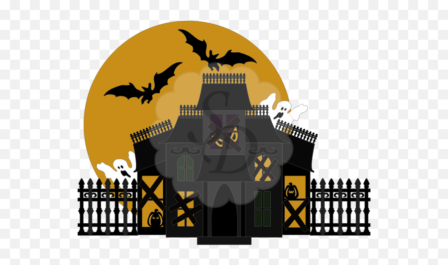 Gate Clipart Haunted House Picture 2743600 Gate Clipart - Transparent Halloween House Emoji,Haunted House Clipart