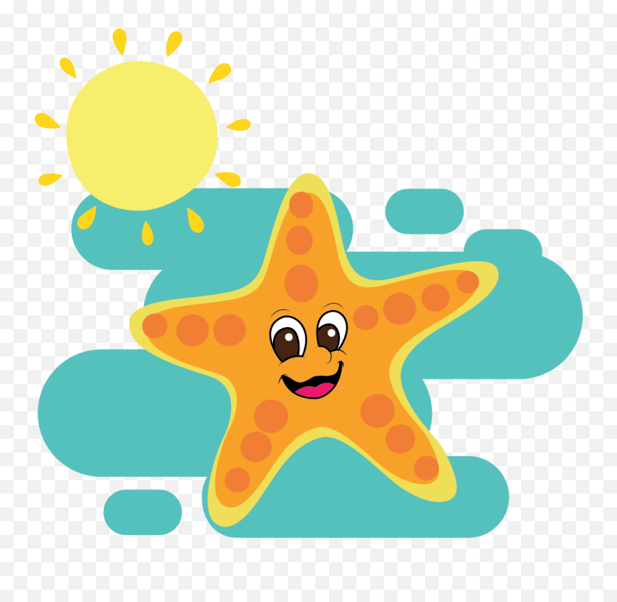 Summer Starfish Kawaii Cute Graphic By Goodtelangid Emoji,Starfish Silhouette Png