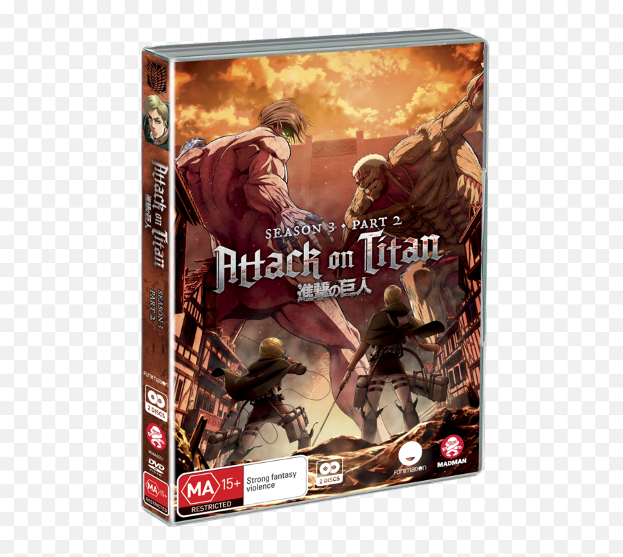 Attack On Titan - Season 3 Part 2 Eps 5059 Dvd Madman Emoji,Attack On Titan Logo English