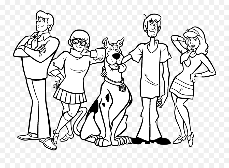 Scooby Doo Colouring Pages Printable - Scooby Doo Coloring Cute Emoji,Scooby Doo Logo