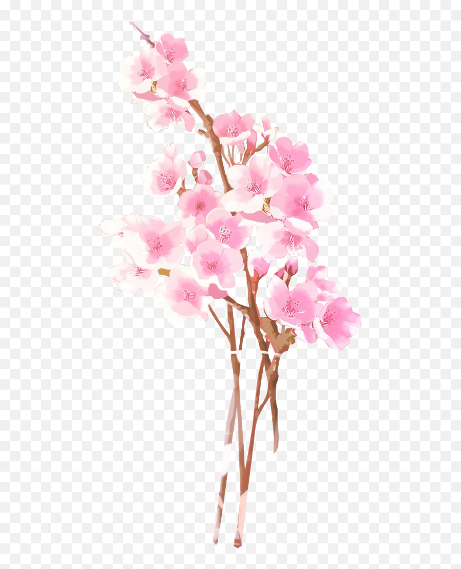 Sakura Flower Png - Anime Flower Transparent Clipart Free Transparent Flower Anime Emoji,Cherry Blossom Clipart