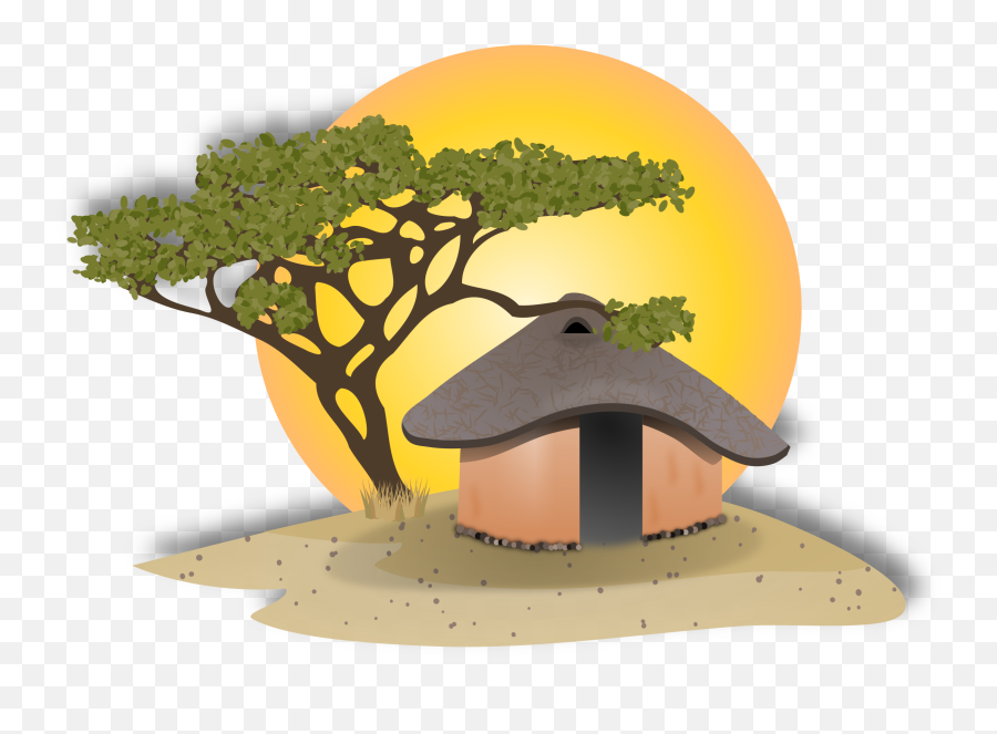 African Hut - African Hut Clip Art Emoji,Africa Clipart