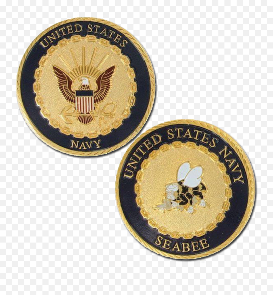 Us Navy Seabees Challenge Coin - Four Four South Village Simple Market Emoji,Seabee Logo
