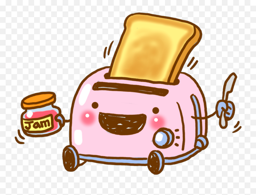 Picsart Stickers - Cute Toaster Clipart Emoji,Toast Clipart