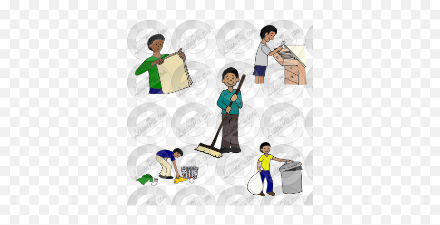 Chores Picture For Classroom Therapy - Cleanliness Emoji,Chores Clipart