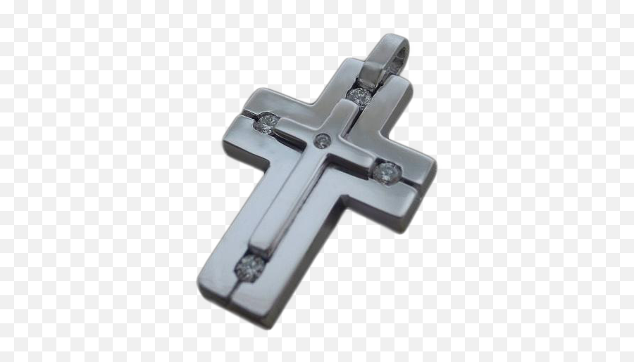 Savas 14k White Gold Cross - Christian Cross Emoji,Gold Cross Png