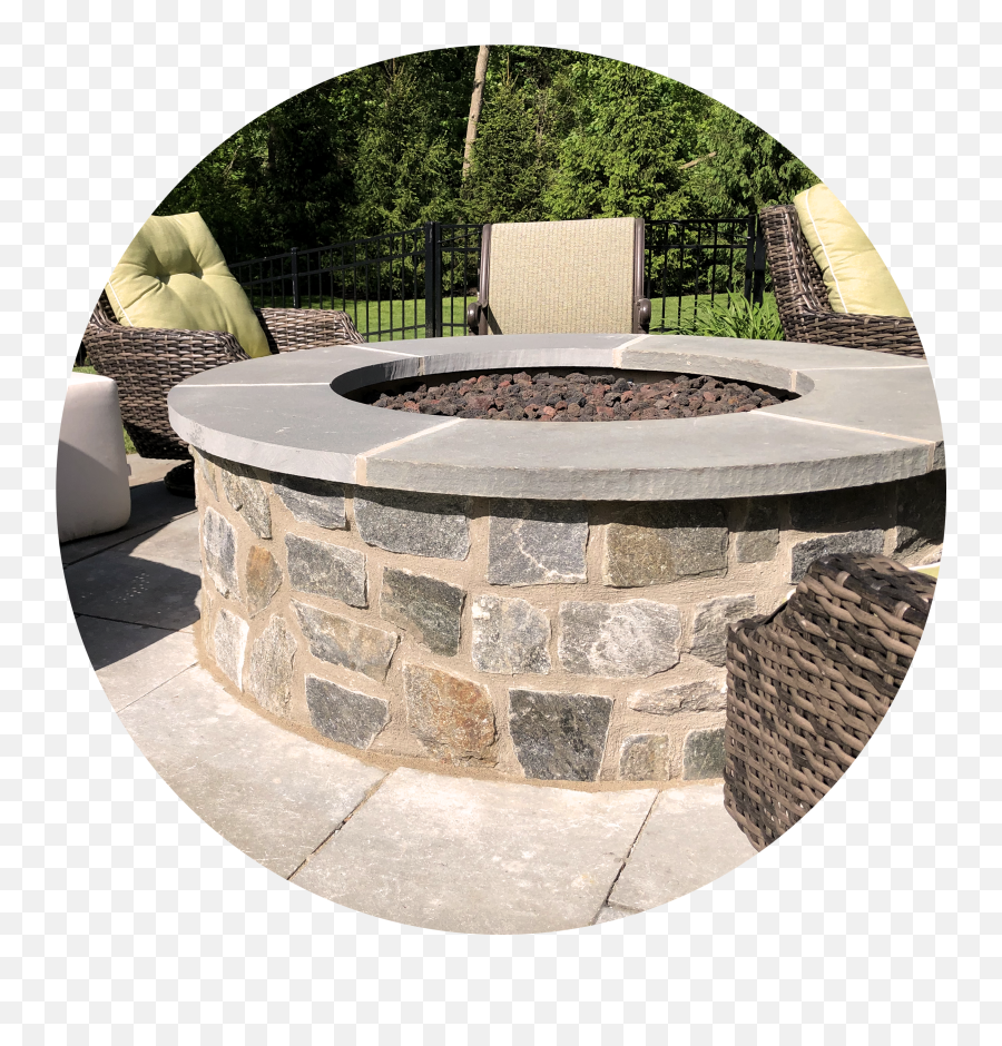 Hardscapes And Masonry U2014 Terren Landscapes - Stone Wall Emoji,Fire Pit Png