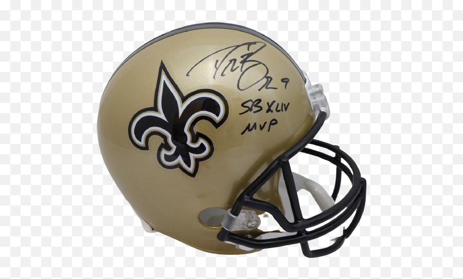 Drew Brees New Orleans Saints Signed - Drew Brees Helmet With Inscription Emoji,New Orleans Saints Png