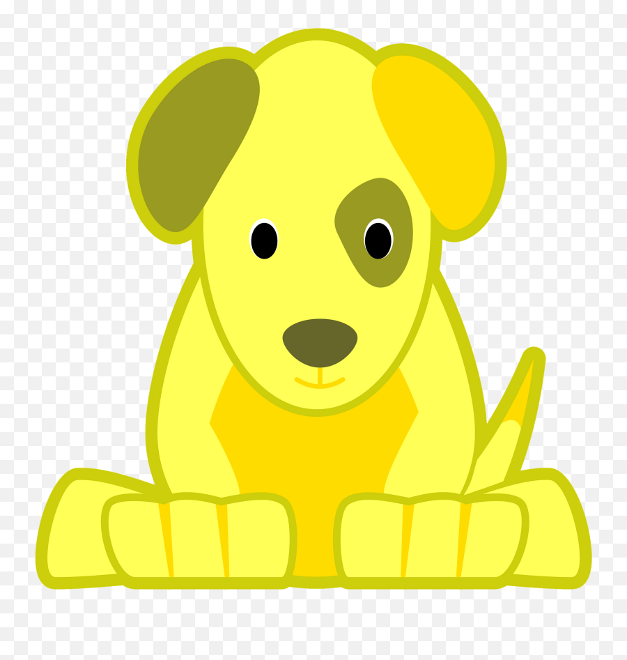 Yellow Cartoon Dog Clipart - Soft Emoji,Pomeranian Clipart