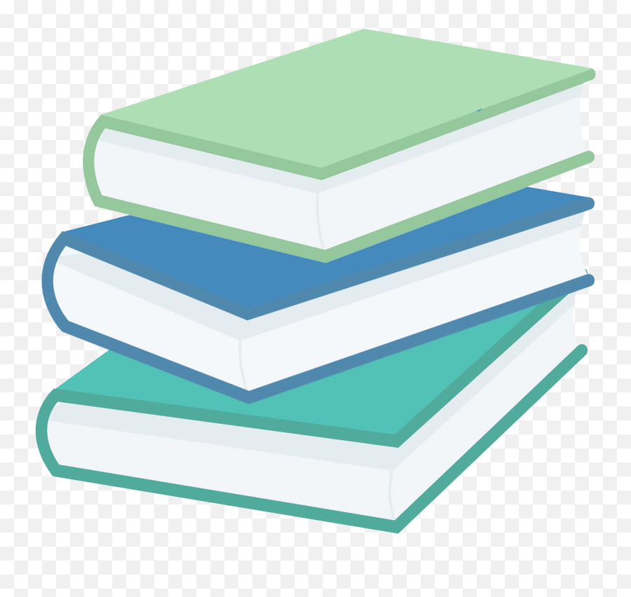 Messy Stack Of Books - Teal Books Clipart Transparent Books Blue And Green Emoji,Books Clipart