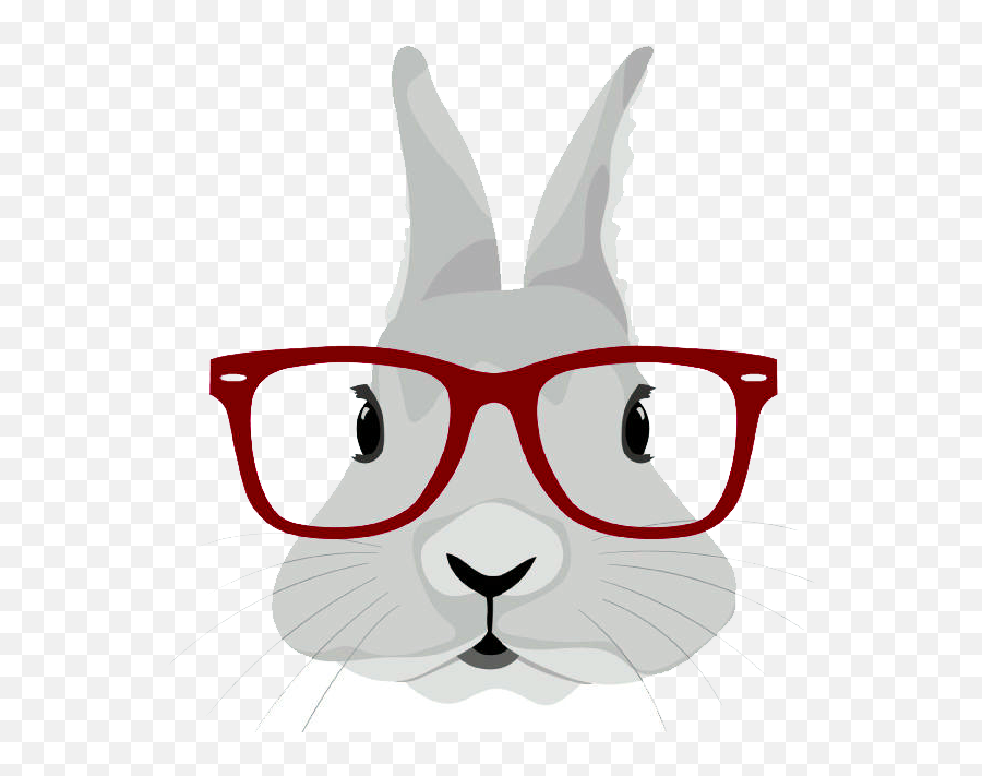 Easter Bunny T - Shirt Hipster Gift Cartoon Hare With Emoji,Hipster Glasses Png
