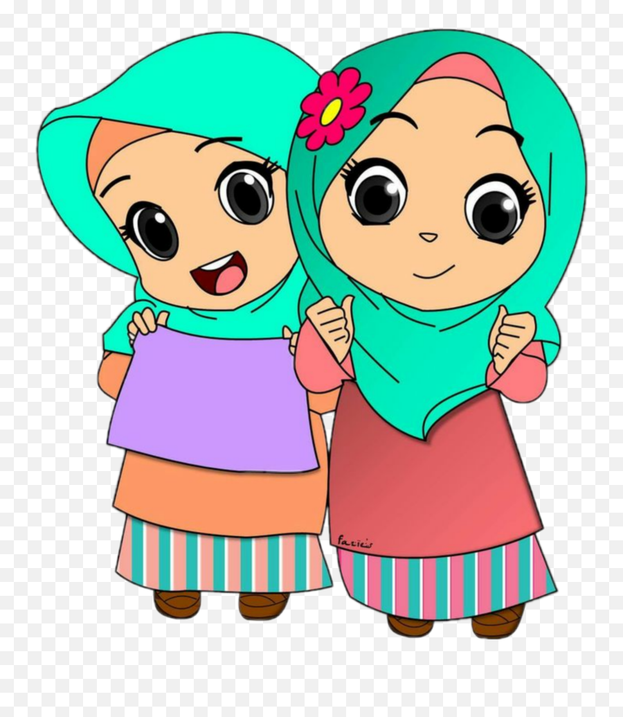 Kids Hijab Jilbab Muslimwomensday Sticker By Yankee Emoji,Hijab Clipart