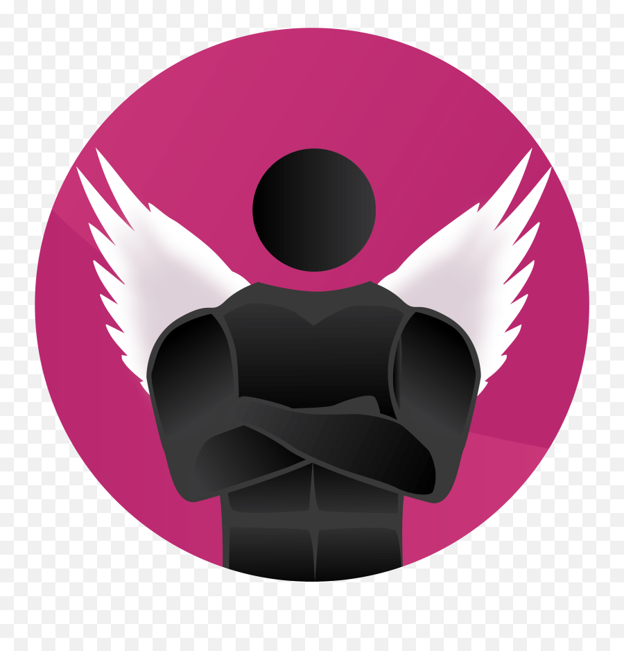 Logo Design For A Bouncer Outline With Angel Wings No Text Emoji,Angel Wing Logo