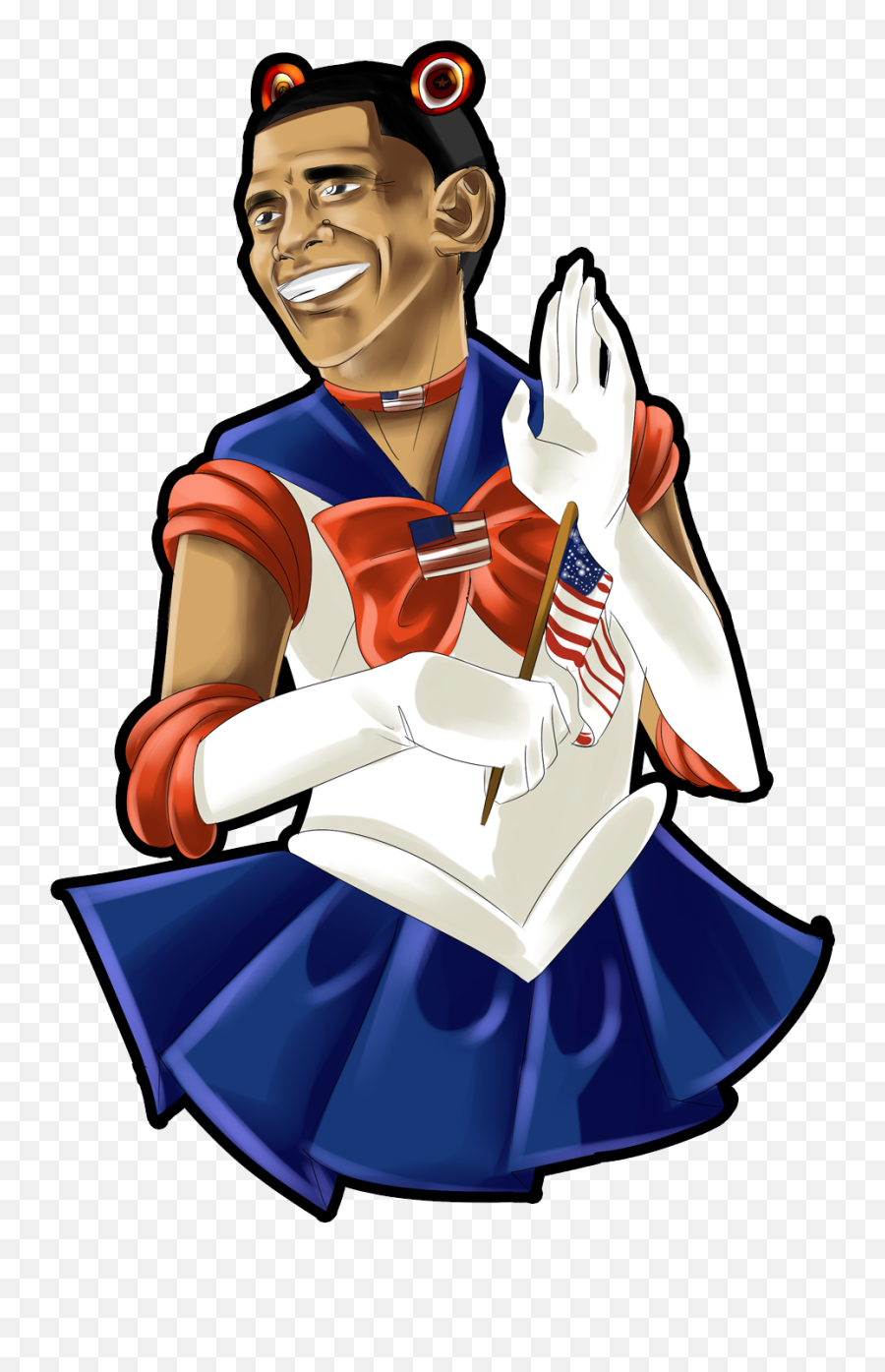 Obama - Obama Anime Png Transparent Png Original Size Png Obama Sailor Moon Emoji,Obama Png