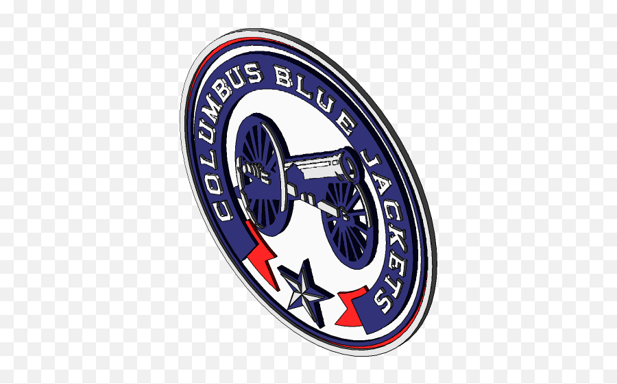 Columbus Blue Jackets Alternative Crest 3d Cad Model - Language Emoji,Columbus Blue Jackets Logo