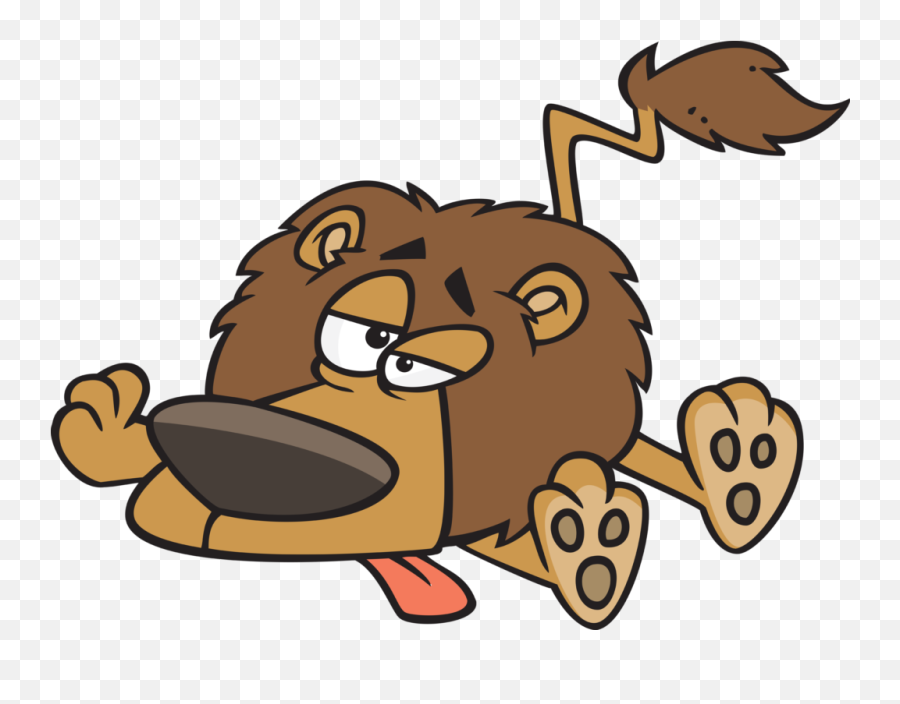C - Tired Lion Cartoon Emoji,Tired Clipart