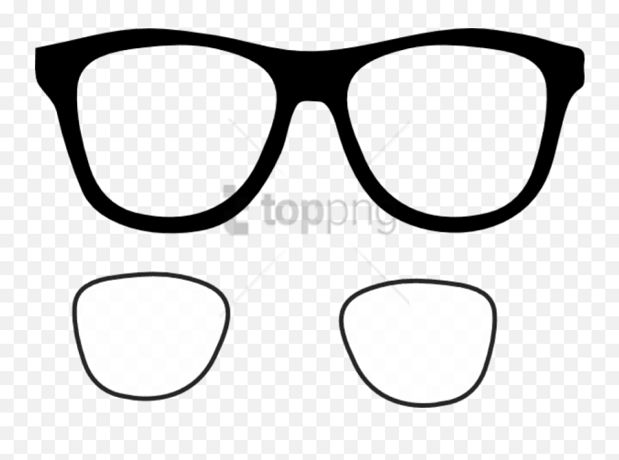 Eye Glass Clip Art Png Image With No - Glasses Lens Clipart Emoji,Frames Clipart
