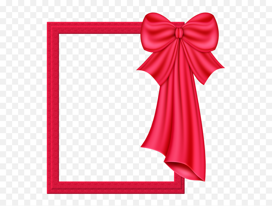 Red Ribbon Border Png - Red Frame Er Eve Cute Red Bow Clip Art Cute Ribbon Frame Emoji,Bow Clipart