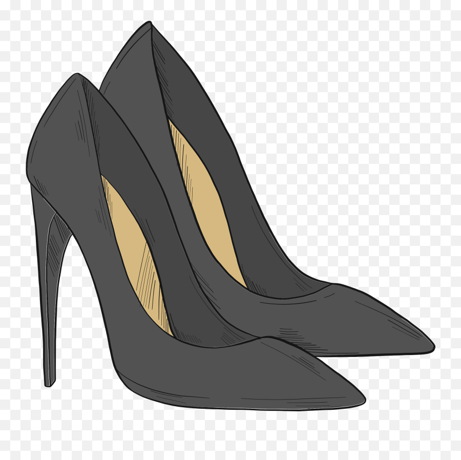 Black High Heels Clipart Free Download Transparent Png - Pointy Toe Emoji,High Heel Clipart