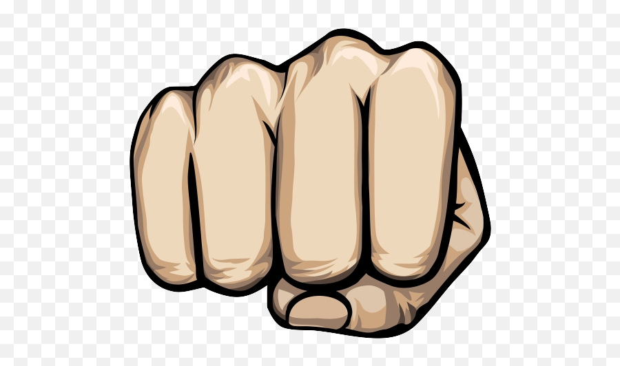 Download Hd Cartoon Fist Png - Punching Hand Vector Punching Hand Emoji,Fist Png