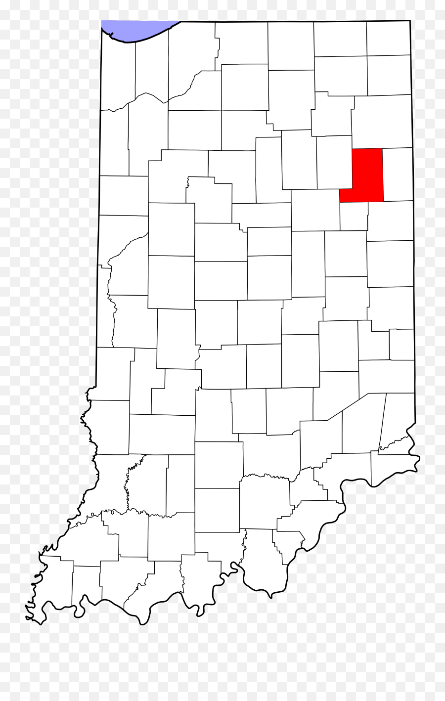 Filemap Of Indiana Highlighting Wells Countysvg - Wikipedia Blank Indiana Counties Map Emoji,Indiana Clipart