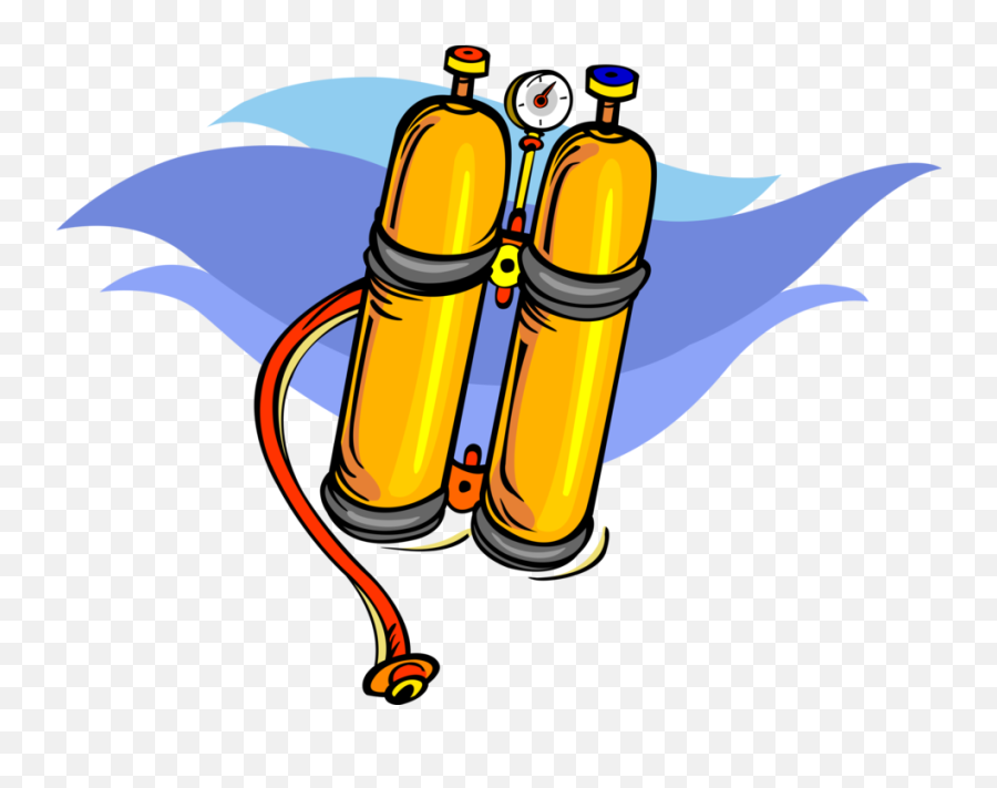 Diving Clipart Scuba Tank - Gas Cylinder Oxygen Cartoon Scuba Diving Tank Clipart Emoji,Diver Clipart