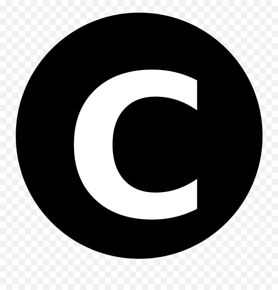 White Letter C Centered Inside Black Circle Svg Vector - Black Circle With White Letter C Emoji,C Clipart
