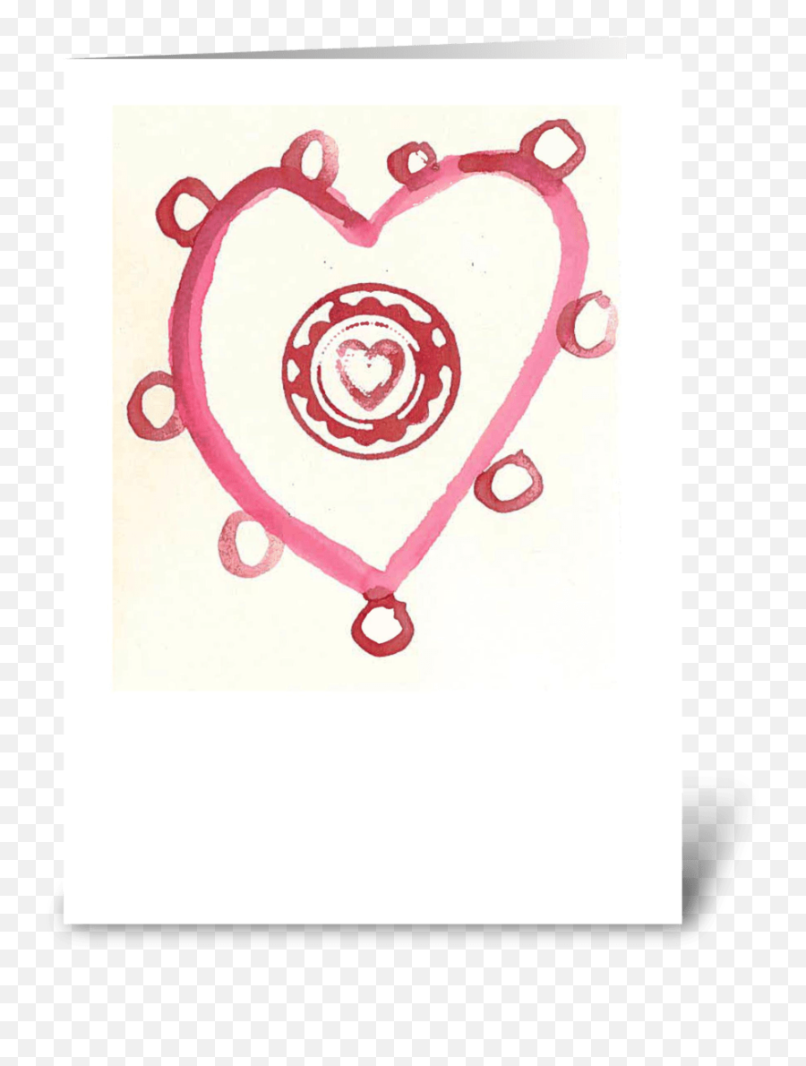 Watercolor - Heart With Circles Heart Emoji,Watercolor Heart Png
