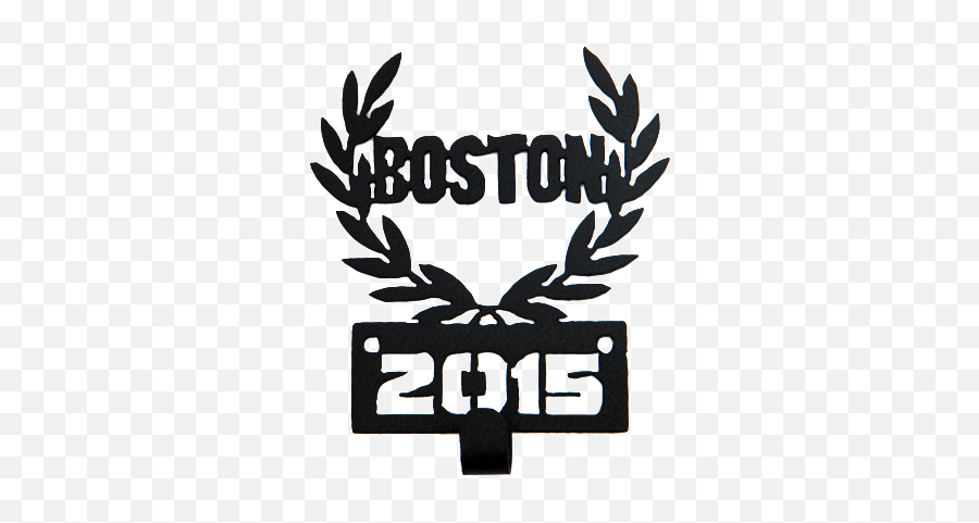 Boston Laurel Wreath With 2015 Cutout - Medal Holder Language Emoji,Boston Marathon Logo