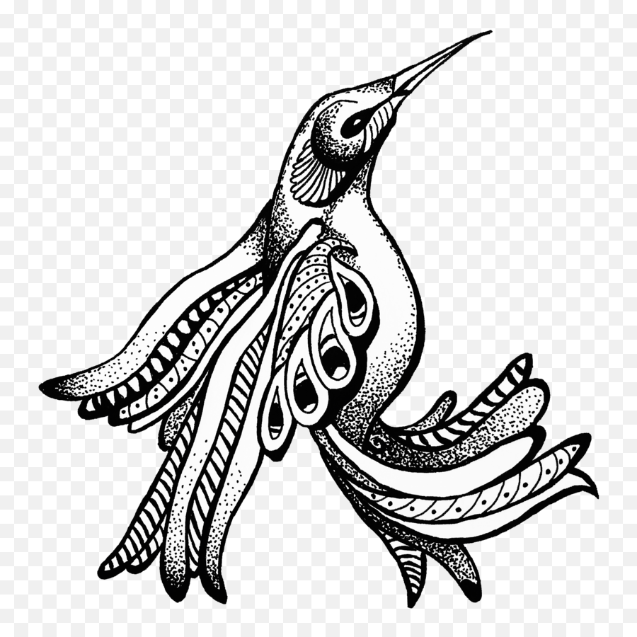 Ornamental Drawing Hummingbird Huge Freebie Download - Filigree Drawings Emoji,Hummingbird Clipart Black And White