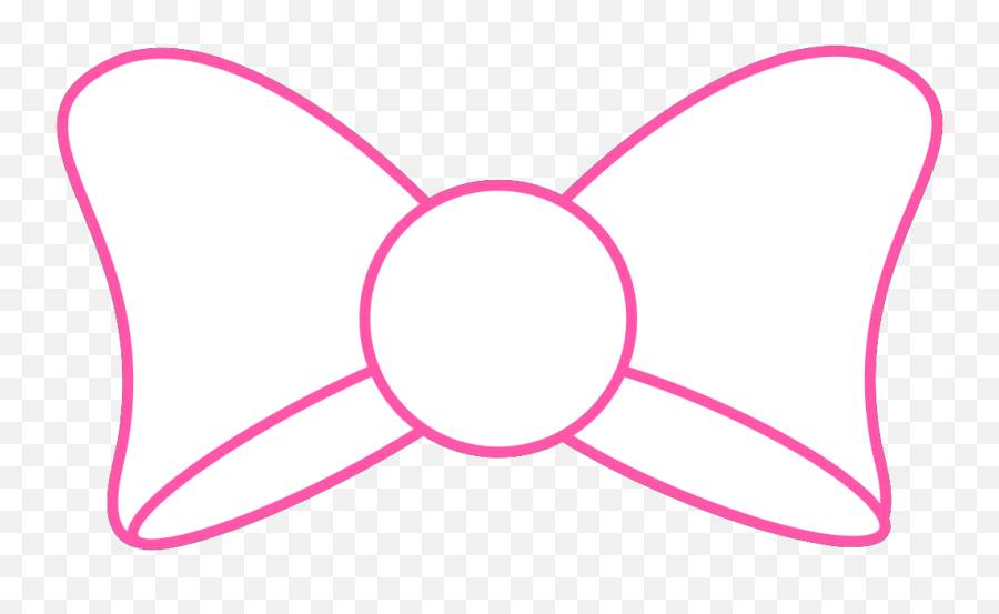 Download Hd Pink Ribbon Bow Minnie - Bow Tie Black And White Clipart Png Emoji,Minnie Mouse Bow Png