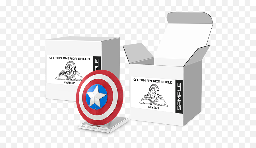 Metal Earth Marvel Captain Americas - Captain America Emoji,Captain America Shield Png