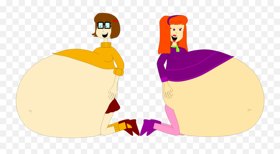 Velma Daphne Fat - 1256x636 Png Clipart Download Obese Velma Emoji,Fat Clipart