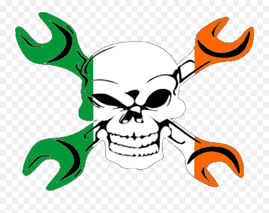 Gear Head Irish Flag Free Images At Clkercom - Vector Emoji,American Flag Black And White Clipart