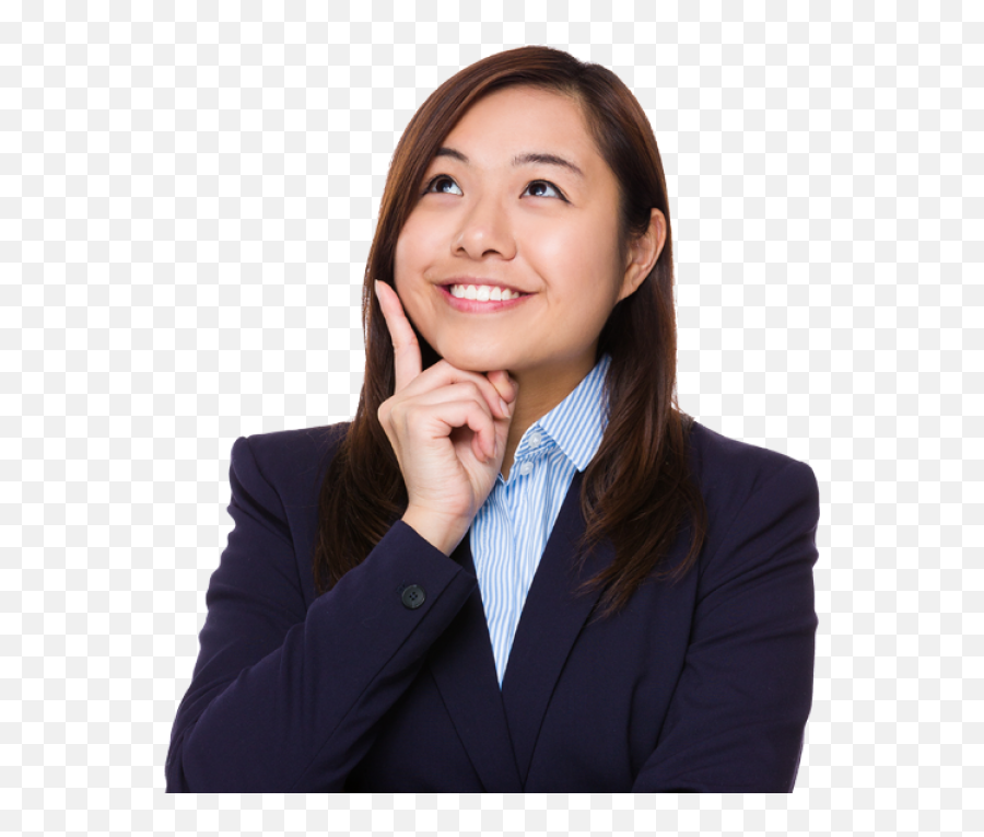 Thinking Woman Png - Person Think Transparent Background Emoji,Woman Png